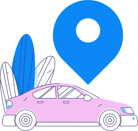 Online Taxi Booking  Illustration