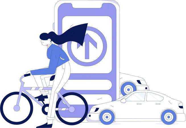 App zur Online-Taxibuchung  Illustration