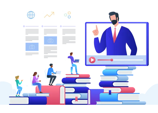 Online teacher  Illustration