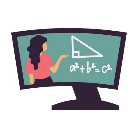 Online teaching  Illustration