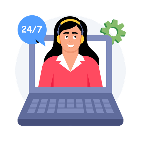 Online Technical Support  Illustration