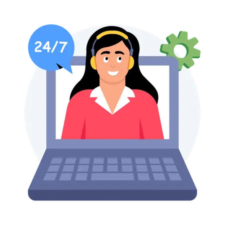 Online Technical Support  Illustration