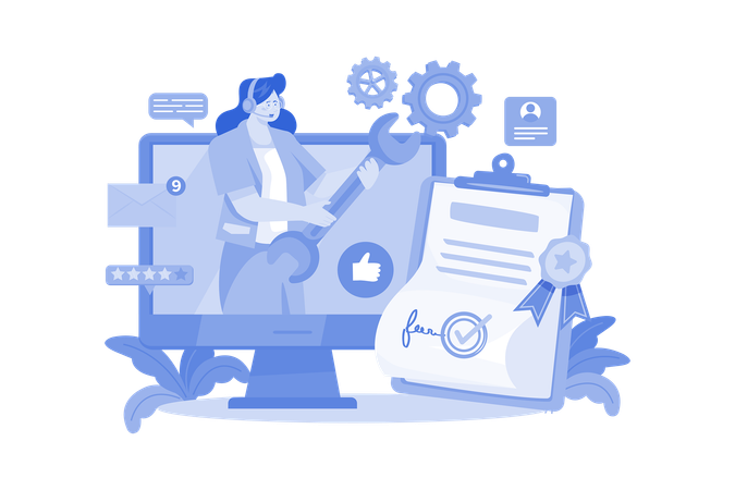 Online Technologic Certification  イラスト