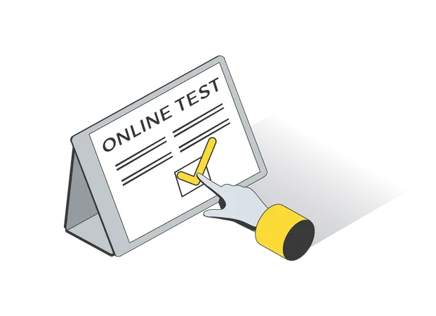 Online Test  Illustration