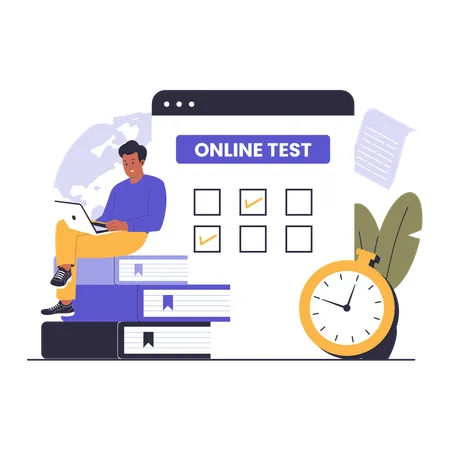 Online test schedule  Illustration