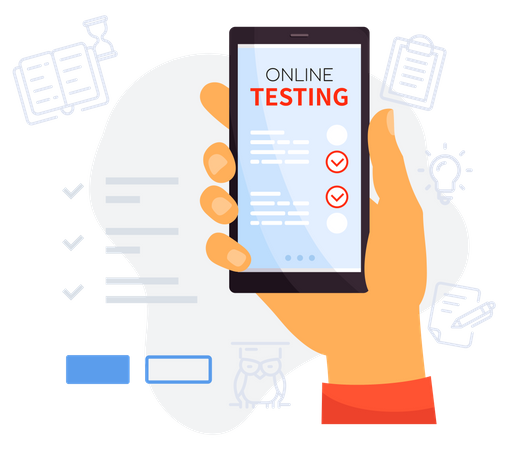 Online testing  Illustration