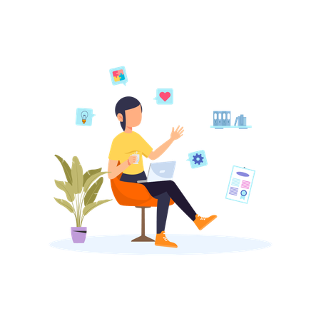 Online therapy  Illustration
