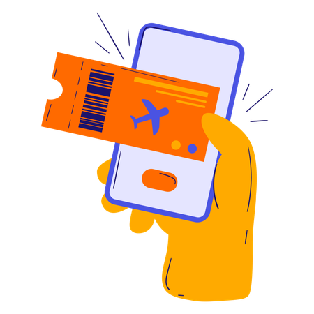Online Ticket  Illustration