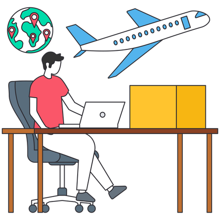 Online tour or virtual tour experience  Illustration