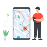 map navigation illustration
