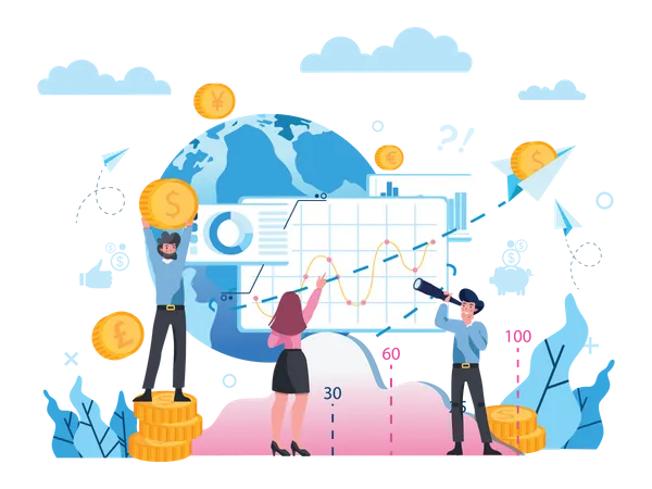 Online Trade Analysis  Illustration