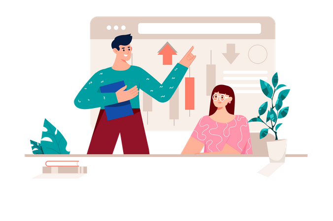 Online Trading  Illustration