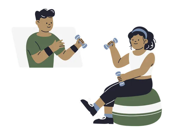 Online Trainer  Illustration