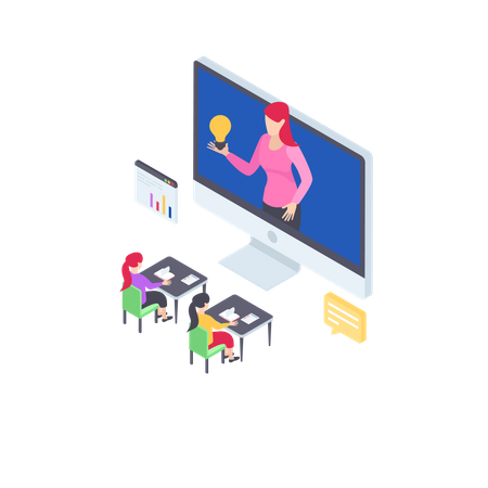 Online Training  Illustration