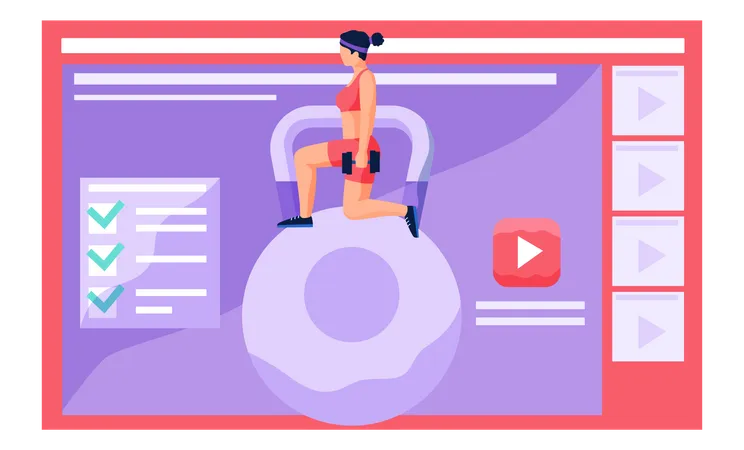 Online-Workout-Kurs  Illustration