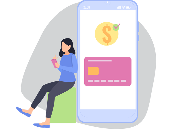 Online Transaction  Illustration