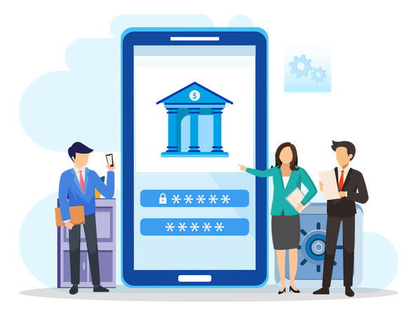 Online Transaction  Illustration