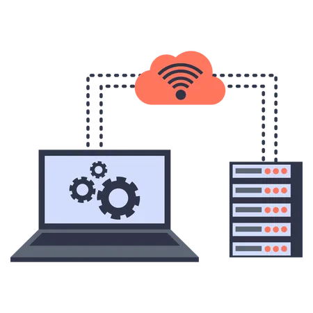 Online Transfer Data  Illustration