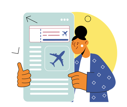 Online Travel Booking  Illustration