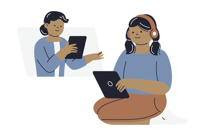 Online-Tutor  Illustration