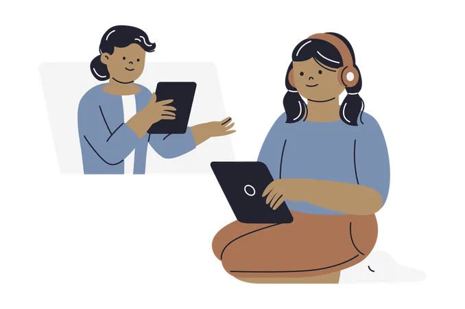 Online Tutor  Illustration