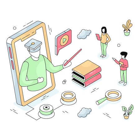 Online Tutor  Illustration