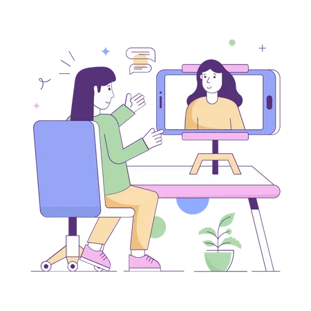 Online tutor  Illustration