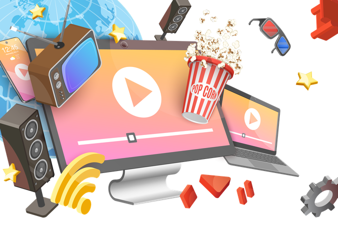 Online TV  Illustration