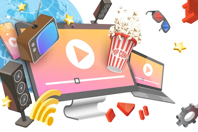 Online TV  Illustration