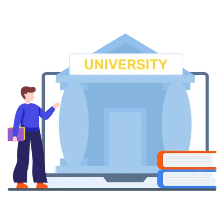 Online University  Illustration