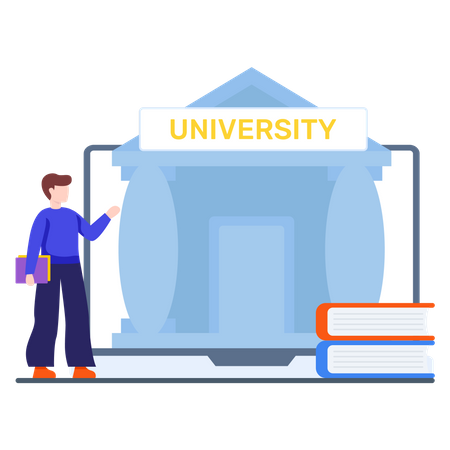 Online University  Illustration