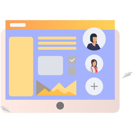 Online user profile selection  Illustration