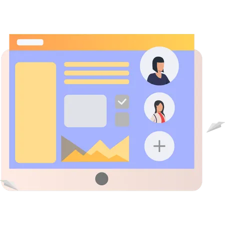 Online user profile selection  Illustration