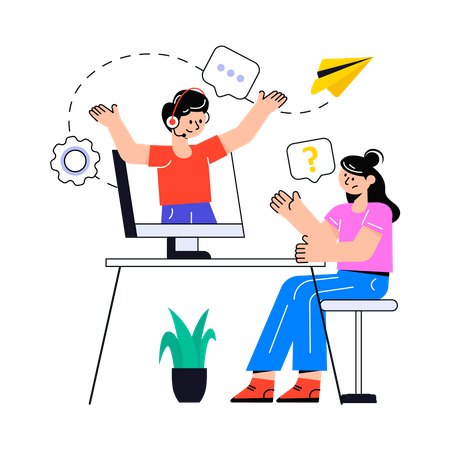 Online User Support  Illustration