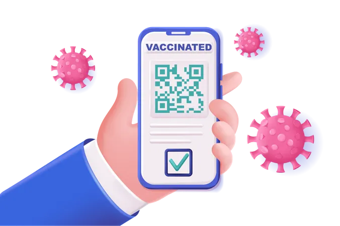 Online Vaccination Certificate  Illustration