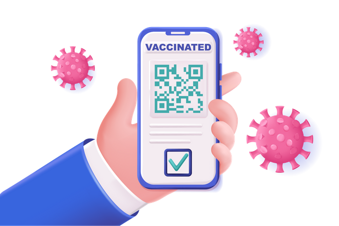 Online Vaccination Certificate  Illustration