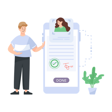 Online-Vertrag  Illustration