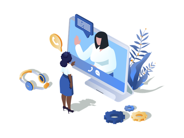 Online Video Call  イラスト