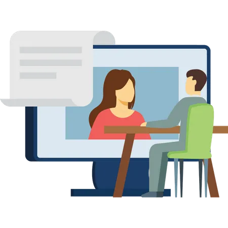 Online video conference  Illustration