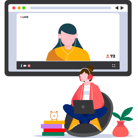 Online video course  イラスト
