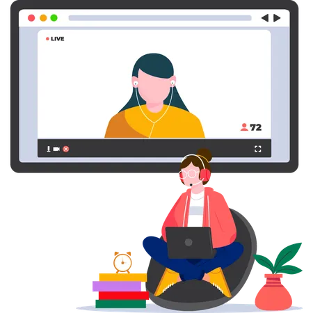 Online video course  イラスト