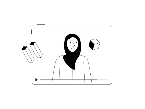 Online video course  イラスト