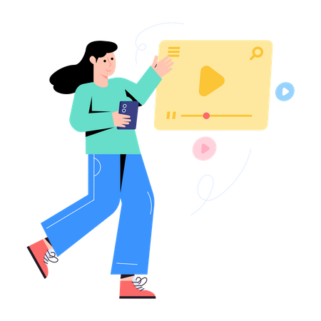 Online Video  イラスト