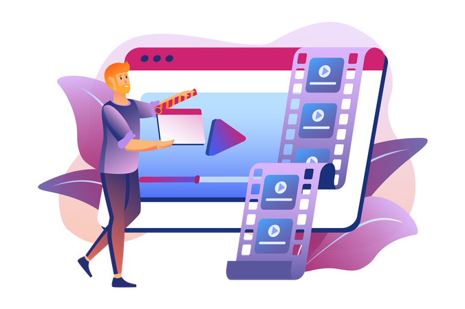 Online Video  イラスト