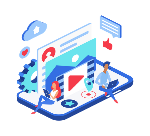 Online video  イラスト