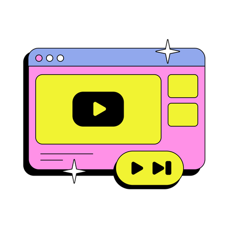 Online video  イラスト