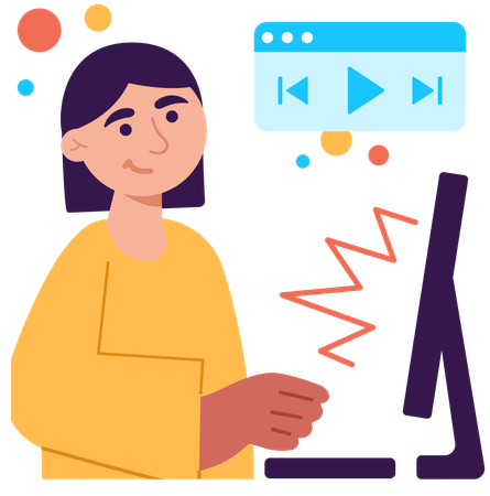 Online Video  イラスト