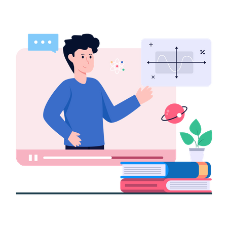 Online Video Learning  イラスト