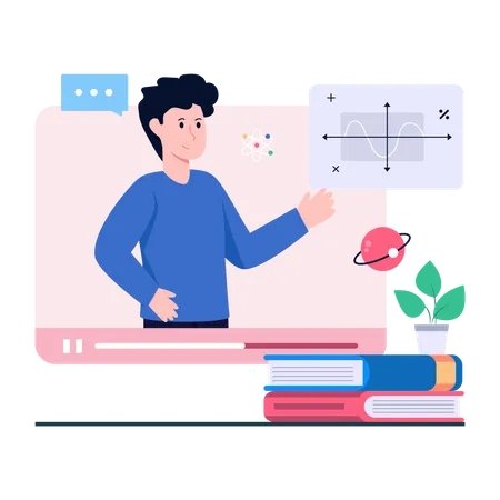 Online Video Learning  Illustration