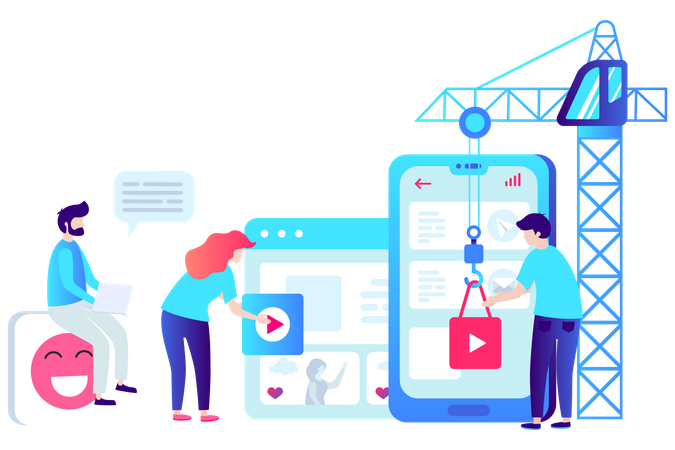 Online Video platform  Illustration